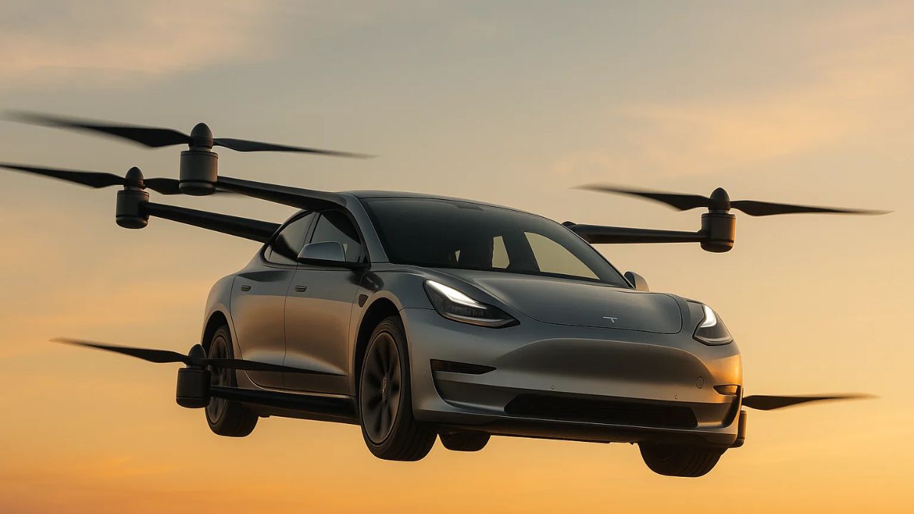 ucan araba tesla