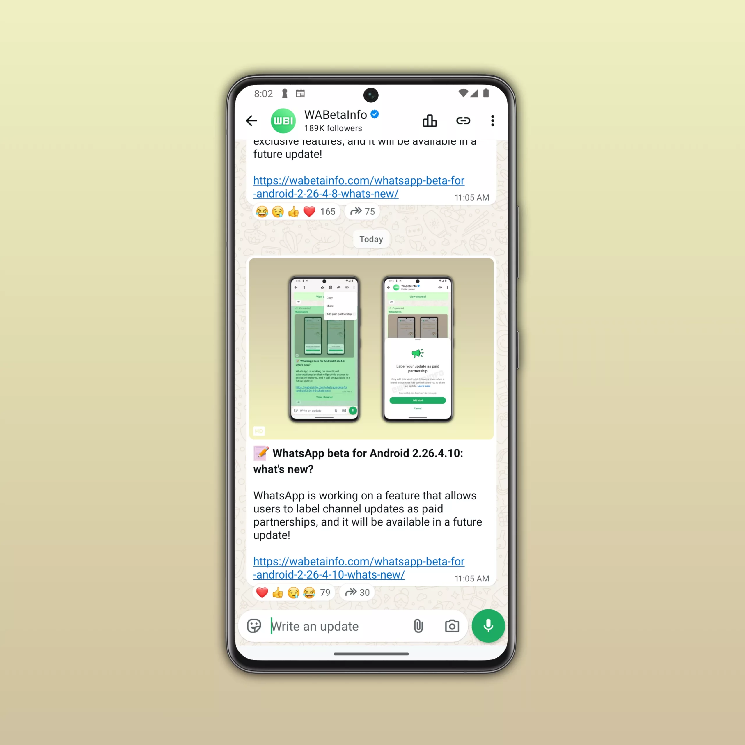 WhatsApp Kanallar İletme Sayısı: Yeni Beta Özelliği Detayları 18 WA FORWARD CHANNEL UPDATES STATS FEATURE ANDROID 1 scaled.webp